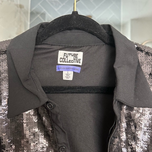 Women's Black Sequin Jacket - Picture 2 of 4